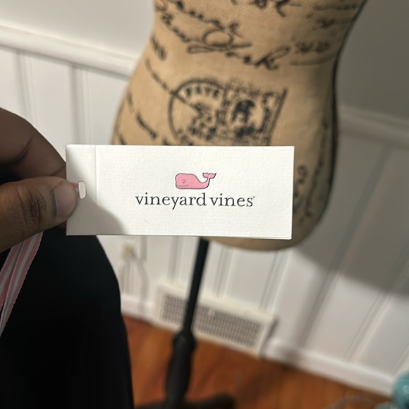 NWT Vineyard Vines Velvet Trim Popover Blouse Jet Black - Picture 8 of 8